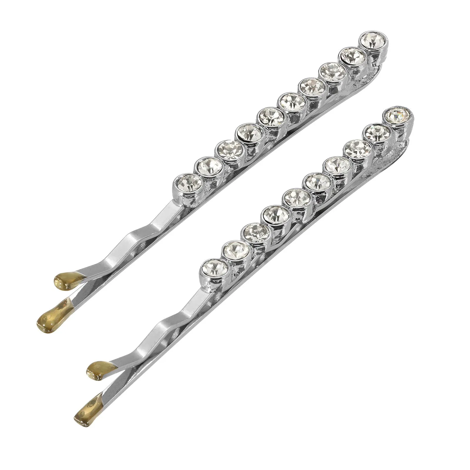 1928 Bridal Sleek Round Multi Crystal Bobby Pins Set