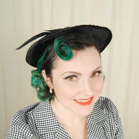 1950s Velvet Platter Hat