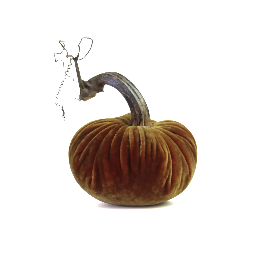 4" Velvet Pumpkin