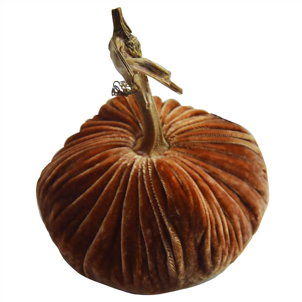 4" Velvet Pumpkin