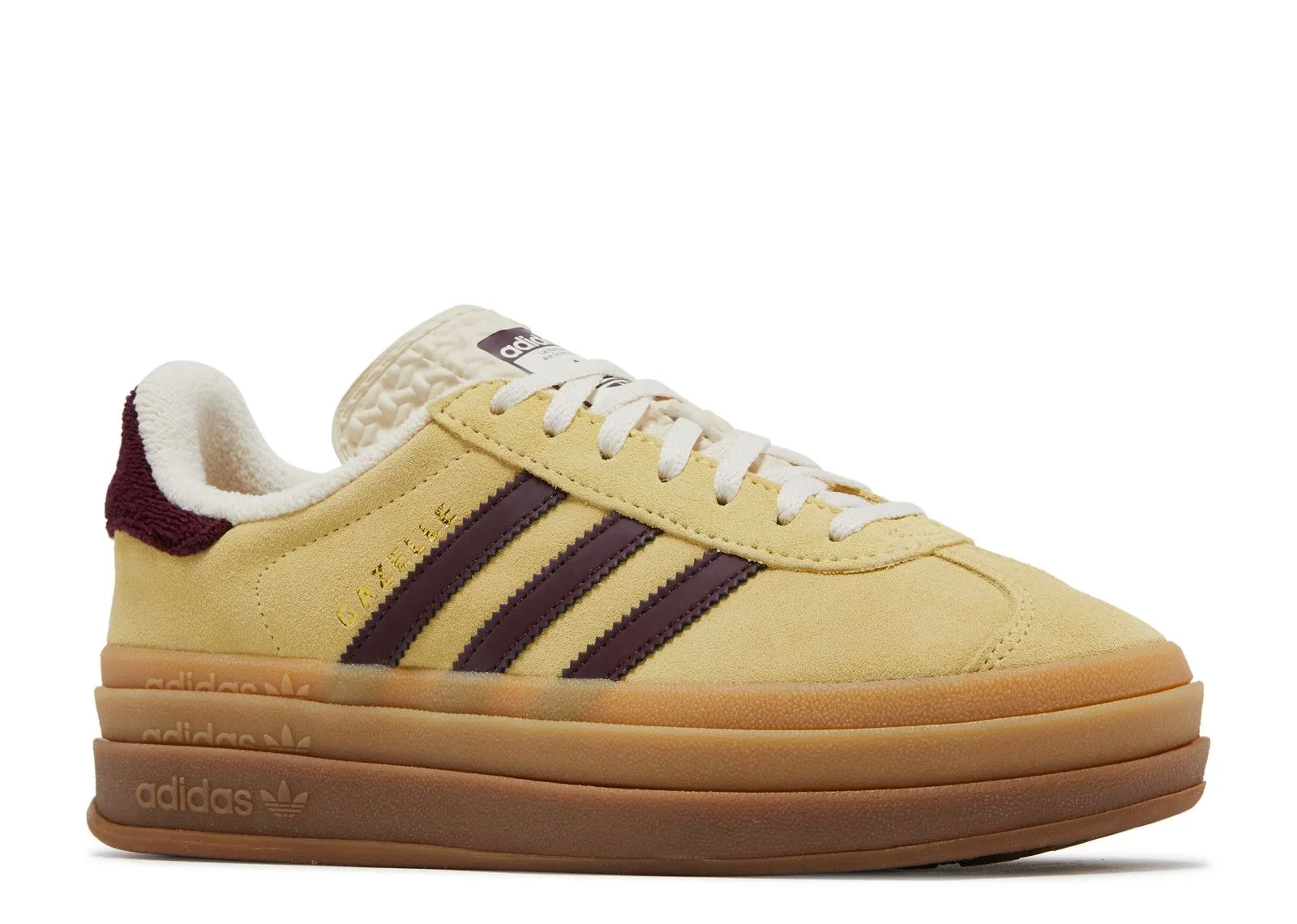 Adidas Gazelle Bold Almost Yellow Maroon