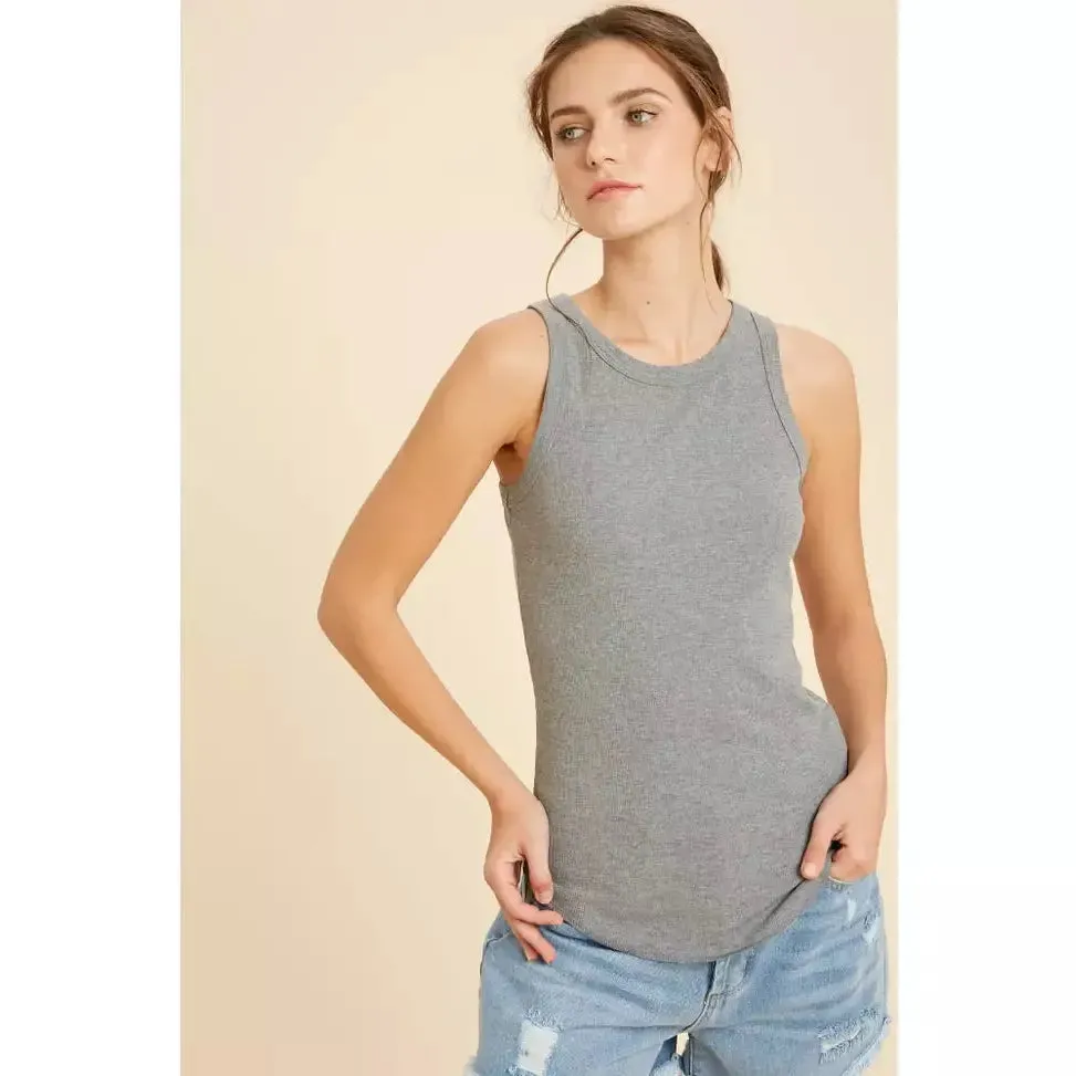 All In Basics Fitted Ribbed Tank