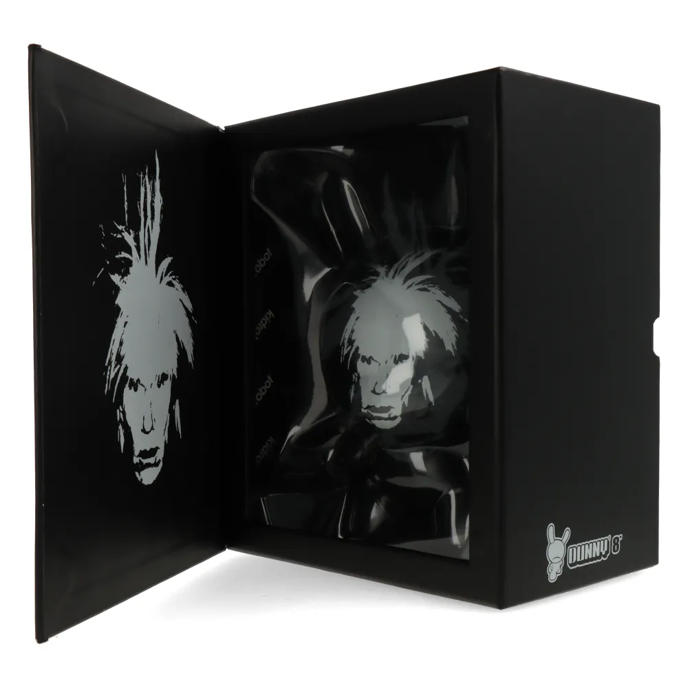 Andy Warhol Fright Wig Self-Portrait 8" Masterpiece Dunny - Monochrome Edition