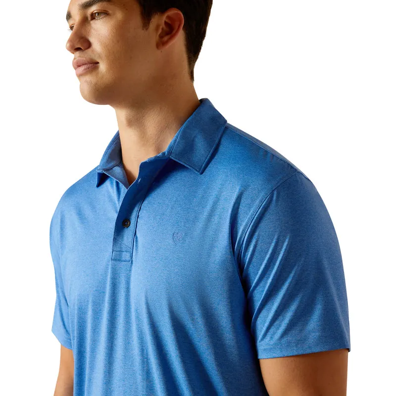 'Ariat' Men's Charger 2.0 Fitted Polo - Seascape