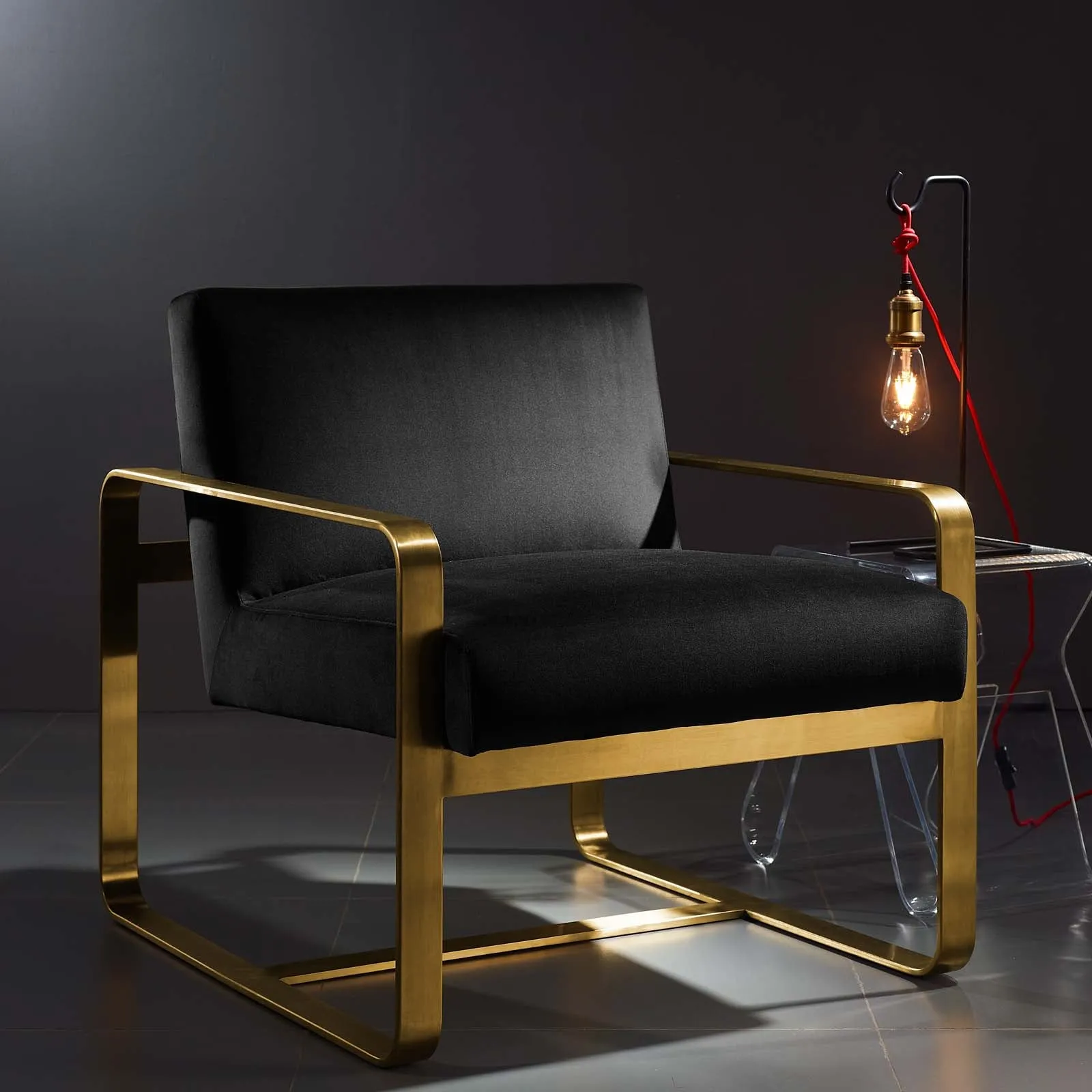 Astute Performance Velvet Armchair