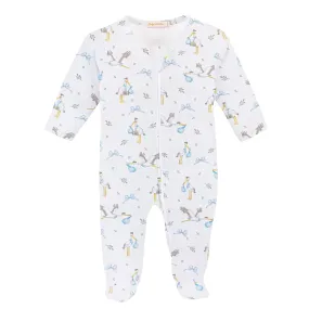 Baby Club Chic - Blue Stork Zip Footie