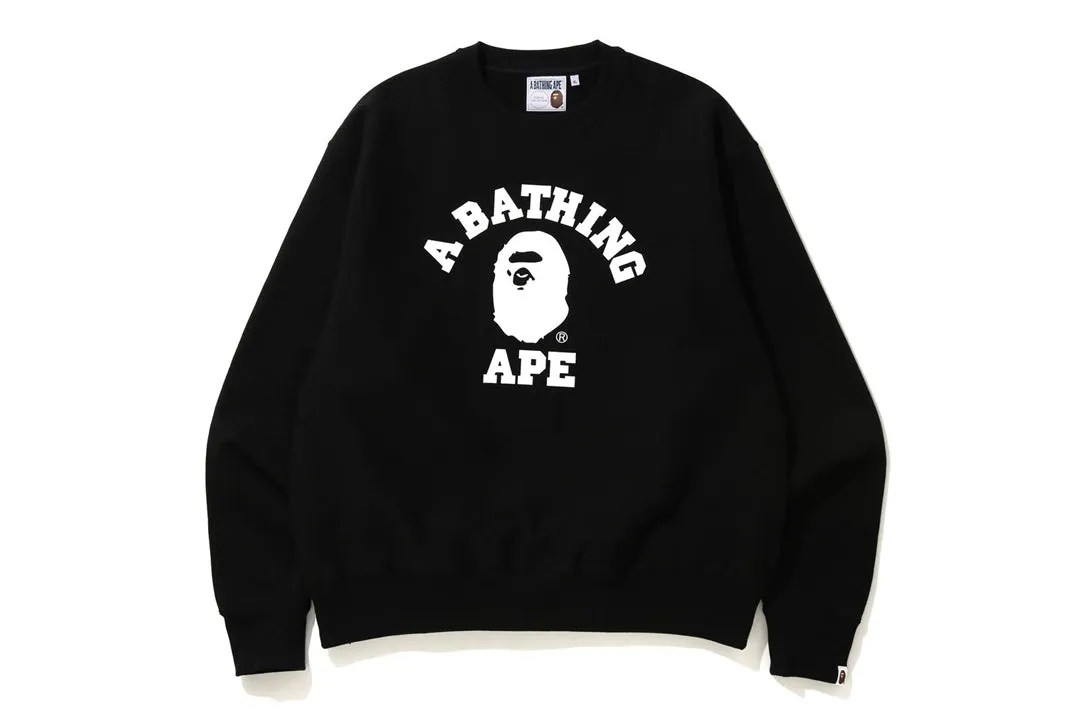 BAPE Relaxed Classic College Crewneck Black