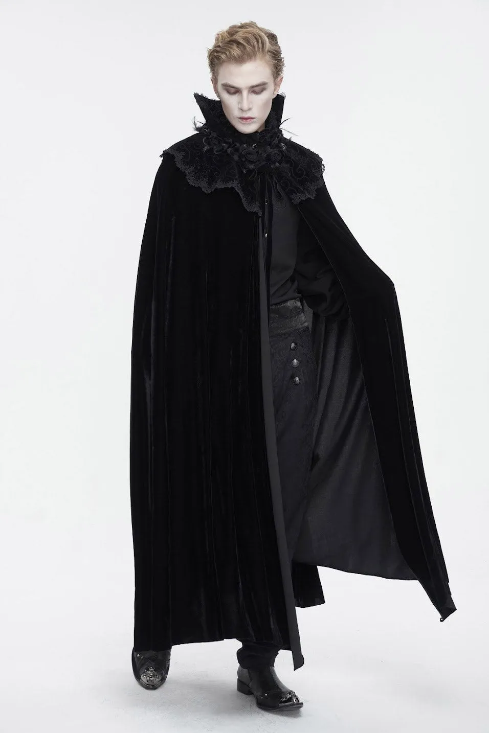 Blood House Black Velvet Cloak