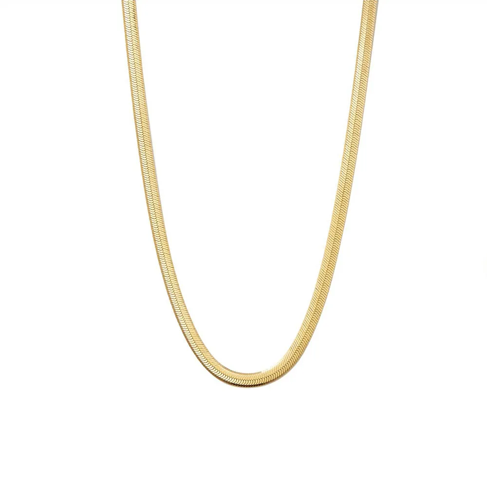 Bold Herringbone Chain Necklace