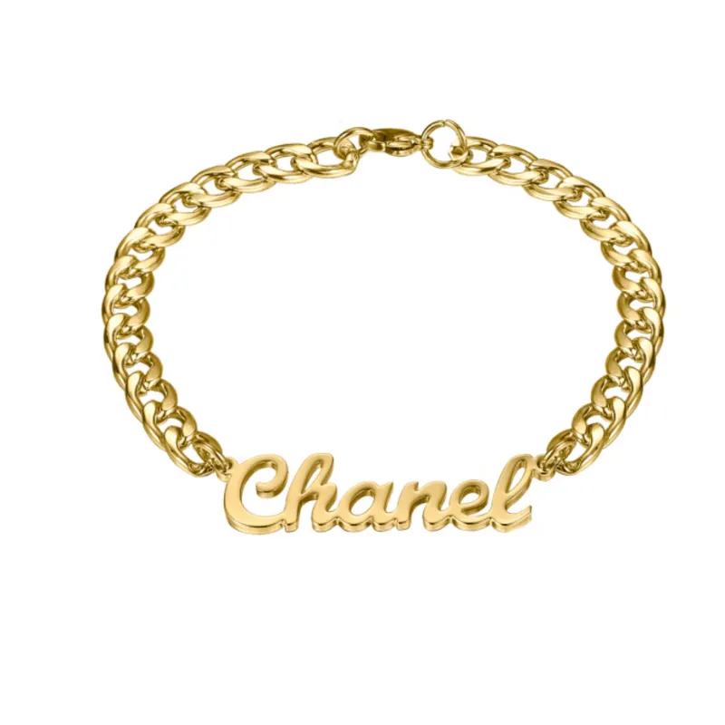 Bold Link Chain Name Bracelet