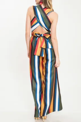 Bold Stripes Color Jumpsuit