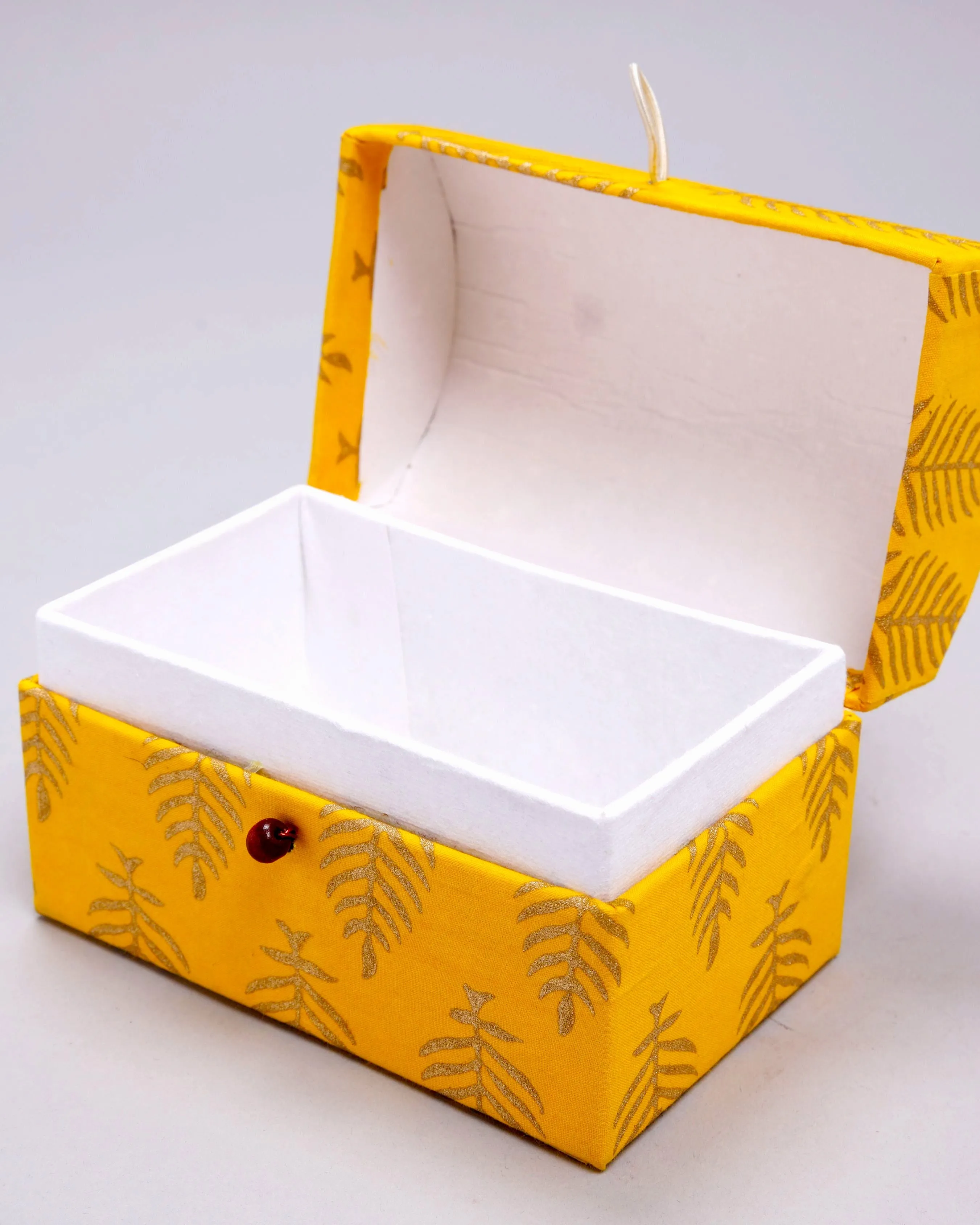 Bright Gold Treasure Chest Jewellery Box