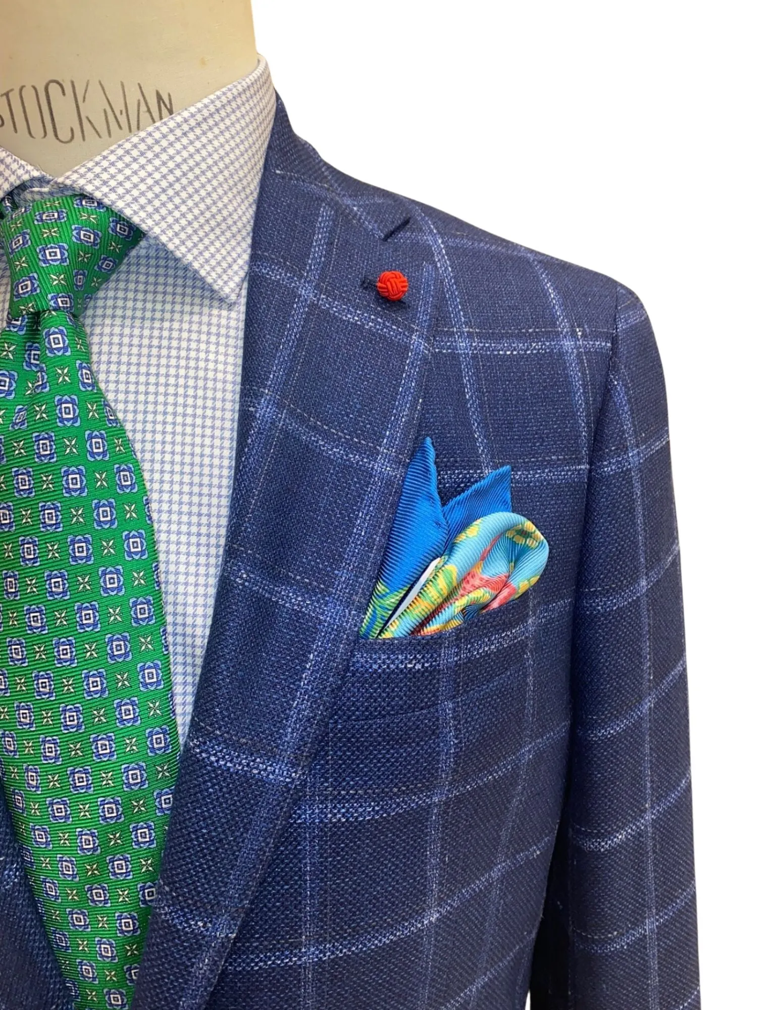 Bright Navy Windowpane Sportcoat