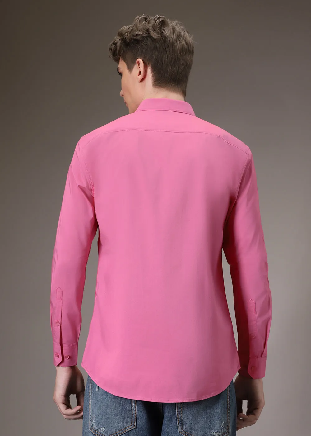 Bright Pink Cotton Shirt