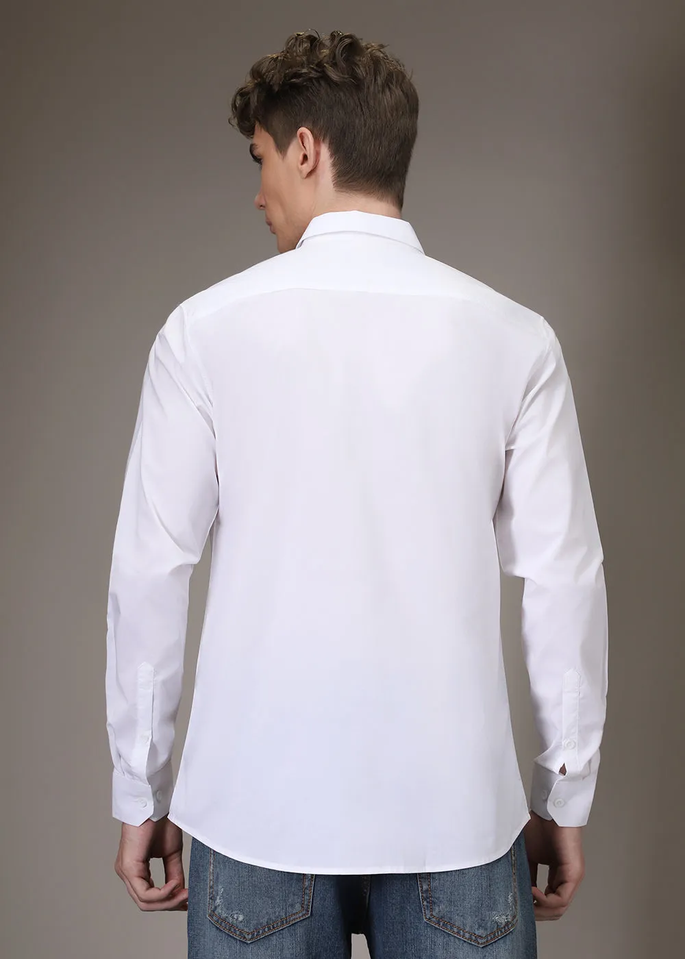 Bright White Cotton Shirt