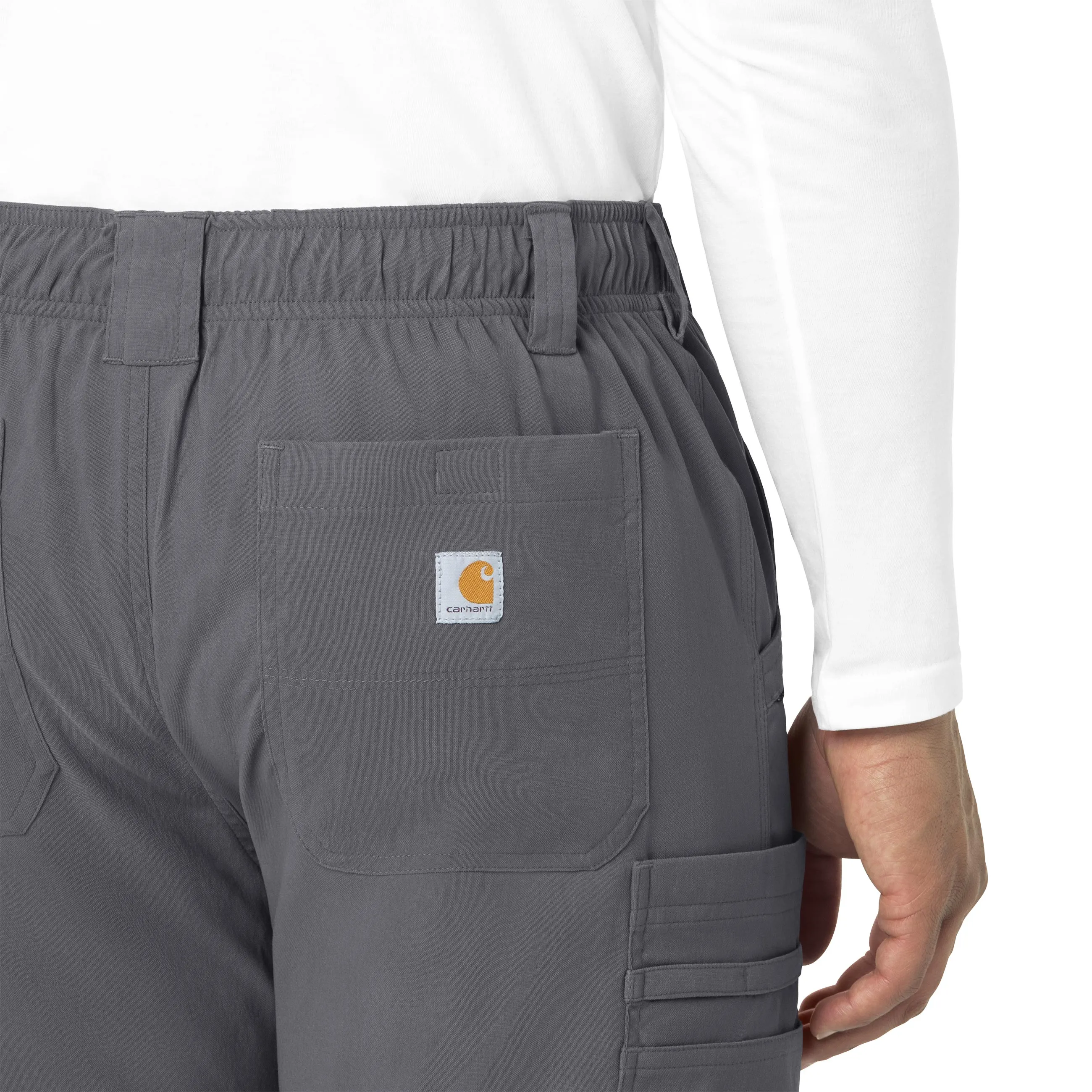 Carhartt Rugged Flex Peak Men's Straight Leg Cargo Scrub Pant - Pewter