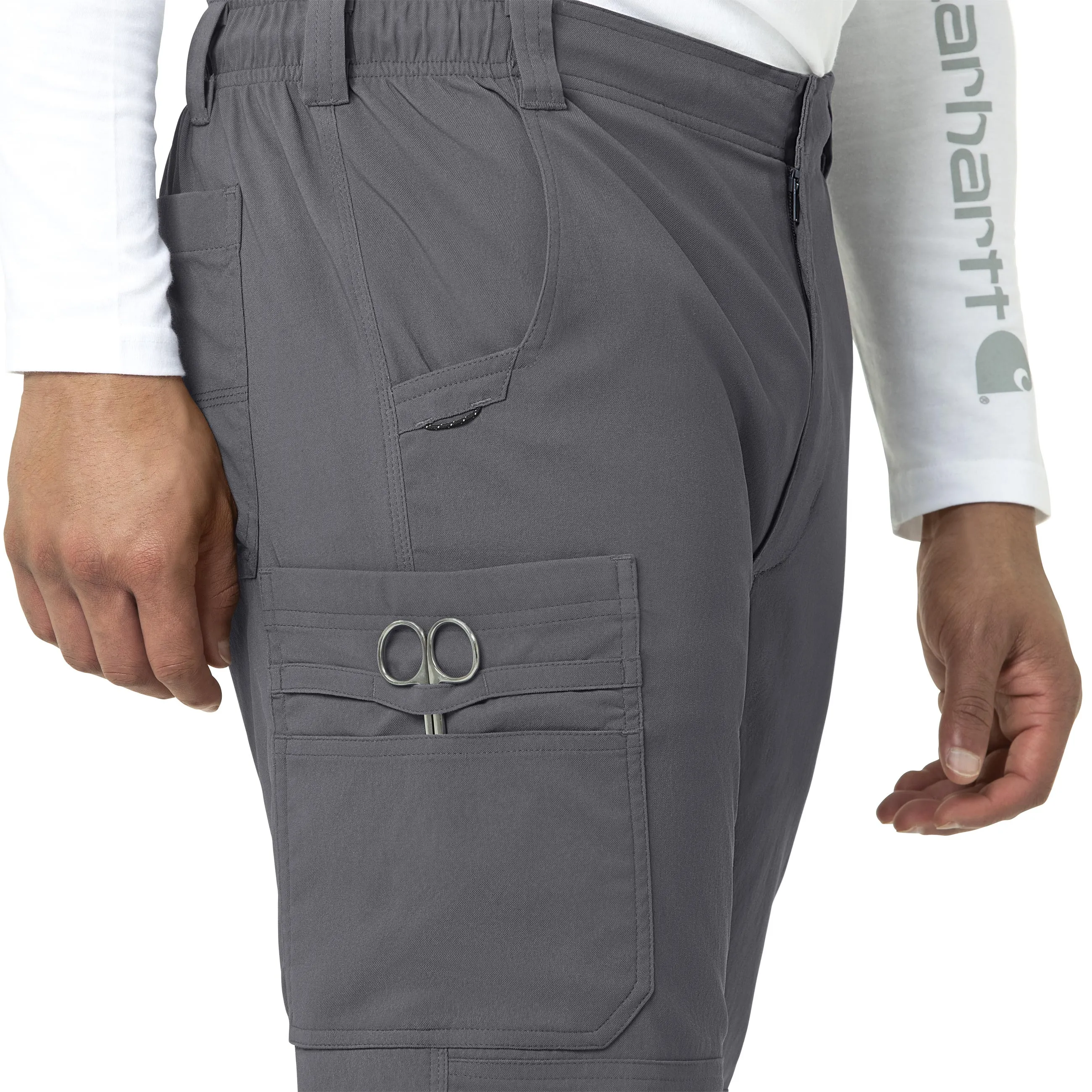 Carhartt Rugged Flex Peak Men's Straight Leg Cargo Scrub Pant - Pewter