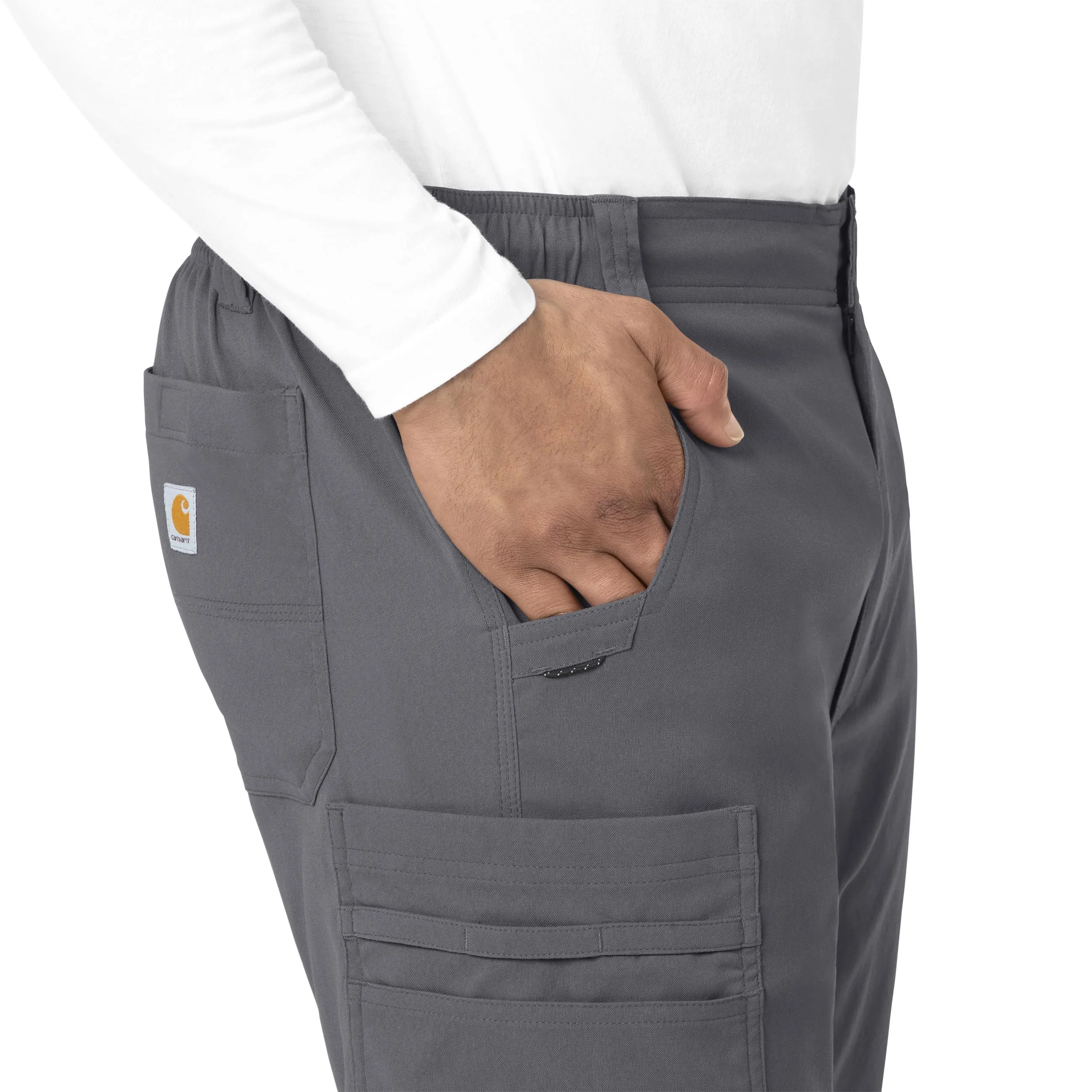 Carhartt Rugged Flex Peak Men's Straight Leg Cargo Scrub Pant - Pewter