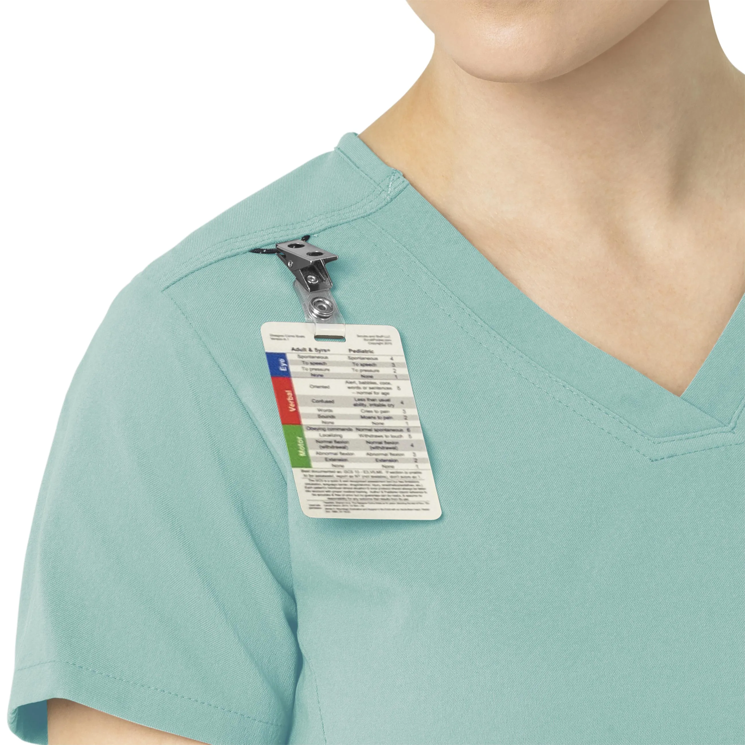 Carhartt Rugged Flex Peak Women's Tuck-In Scrub Top - Aqua Sea