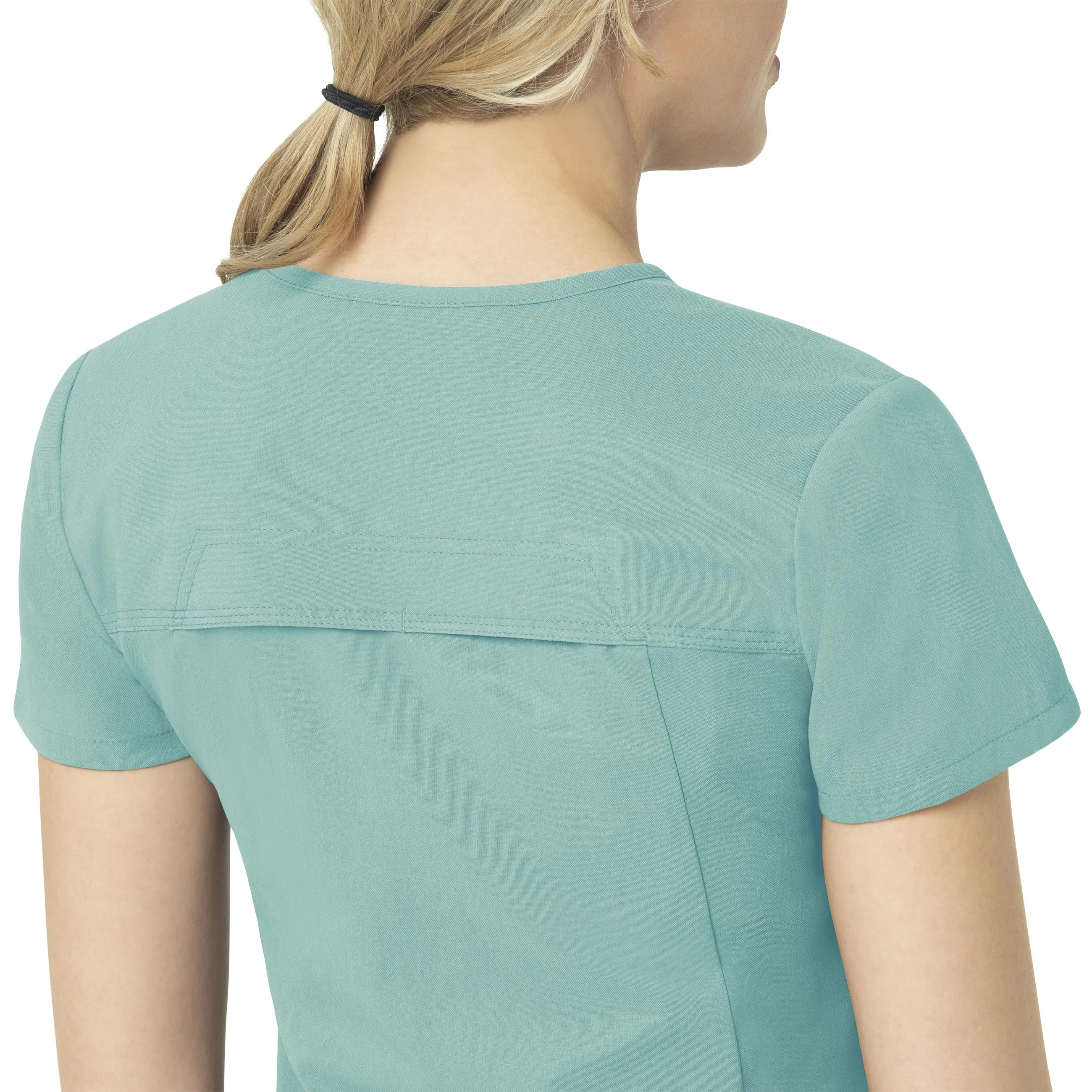 Carhartt Rugged Flex Peak Women's Tuck-In Scrub Top - Aqua Sea