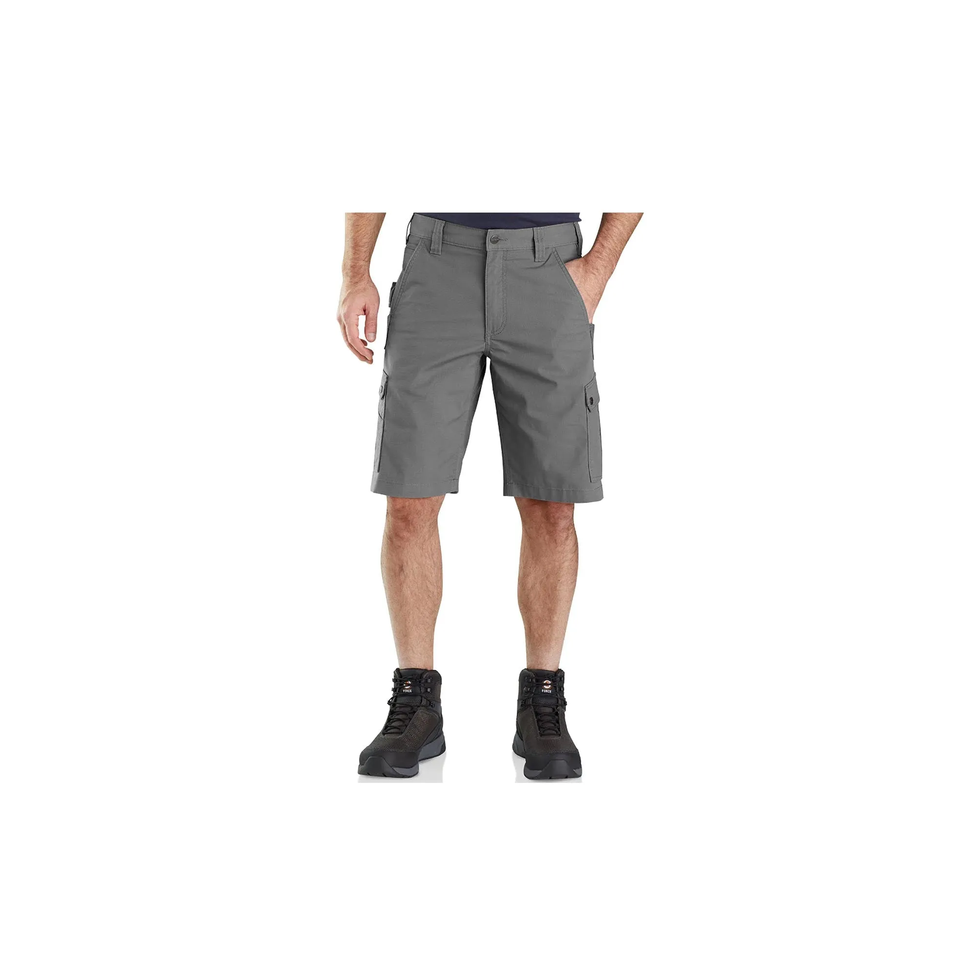 Carhartt Rugged Flex Relaxed Fit Ripstop Cargo Work Short Steel