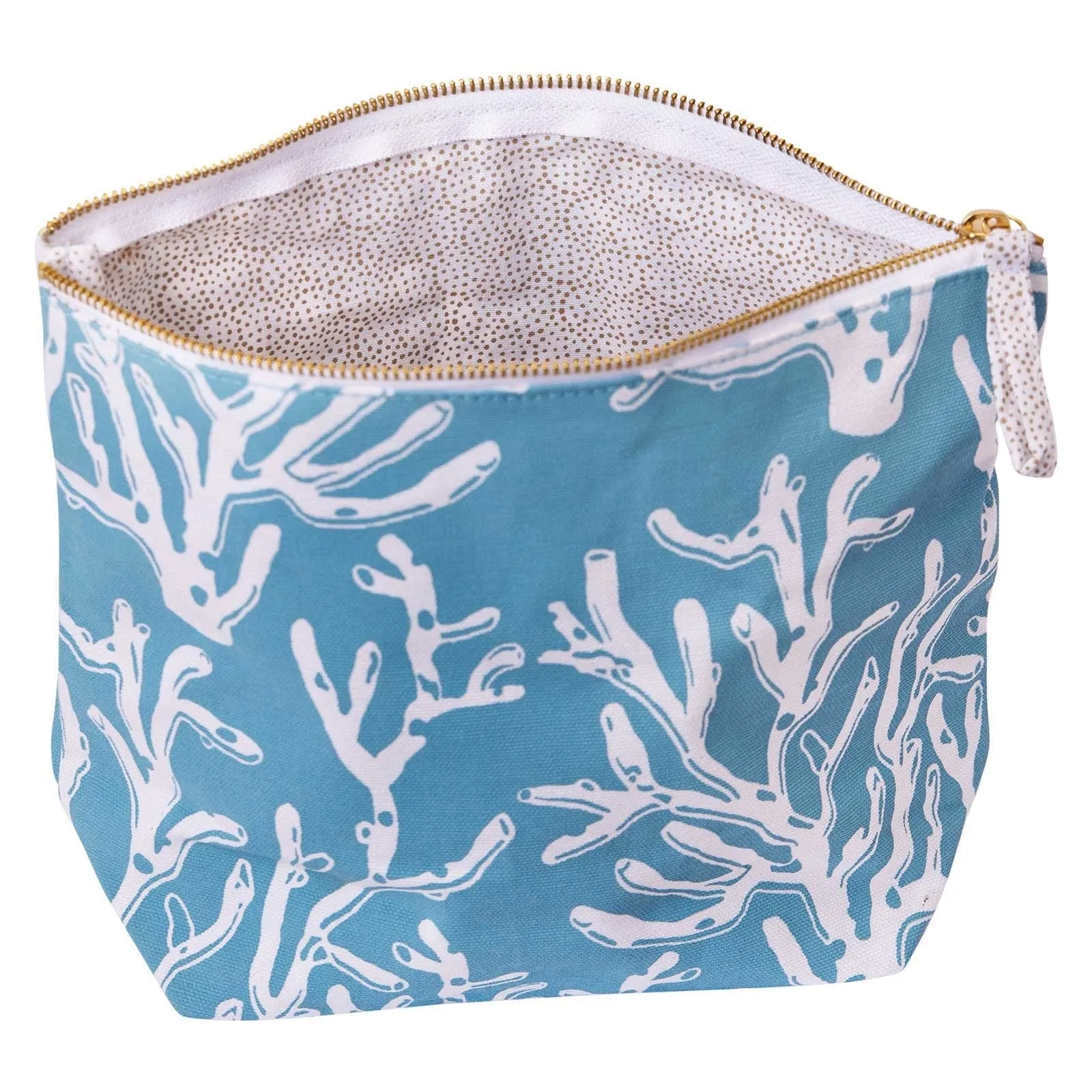 Cerulean Sea Coral Large Relaxed Pouch