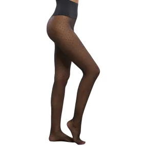 Chic Dot Sheer Tights (Black)