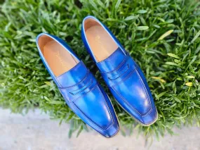 Chic Patina Burnished Penny Loafer