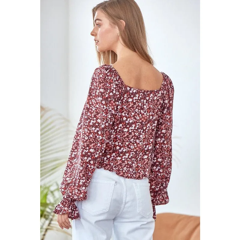 Chic Printed Floral Top