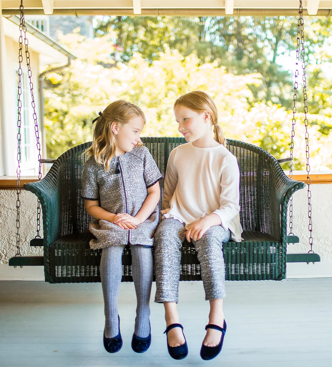 Classic Velvet Mary Janes in Navy