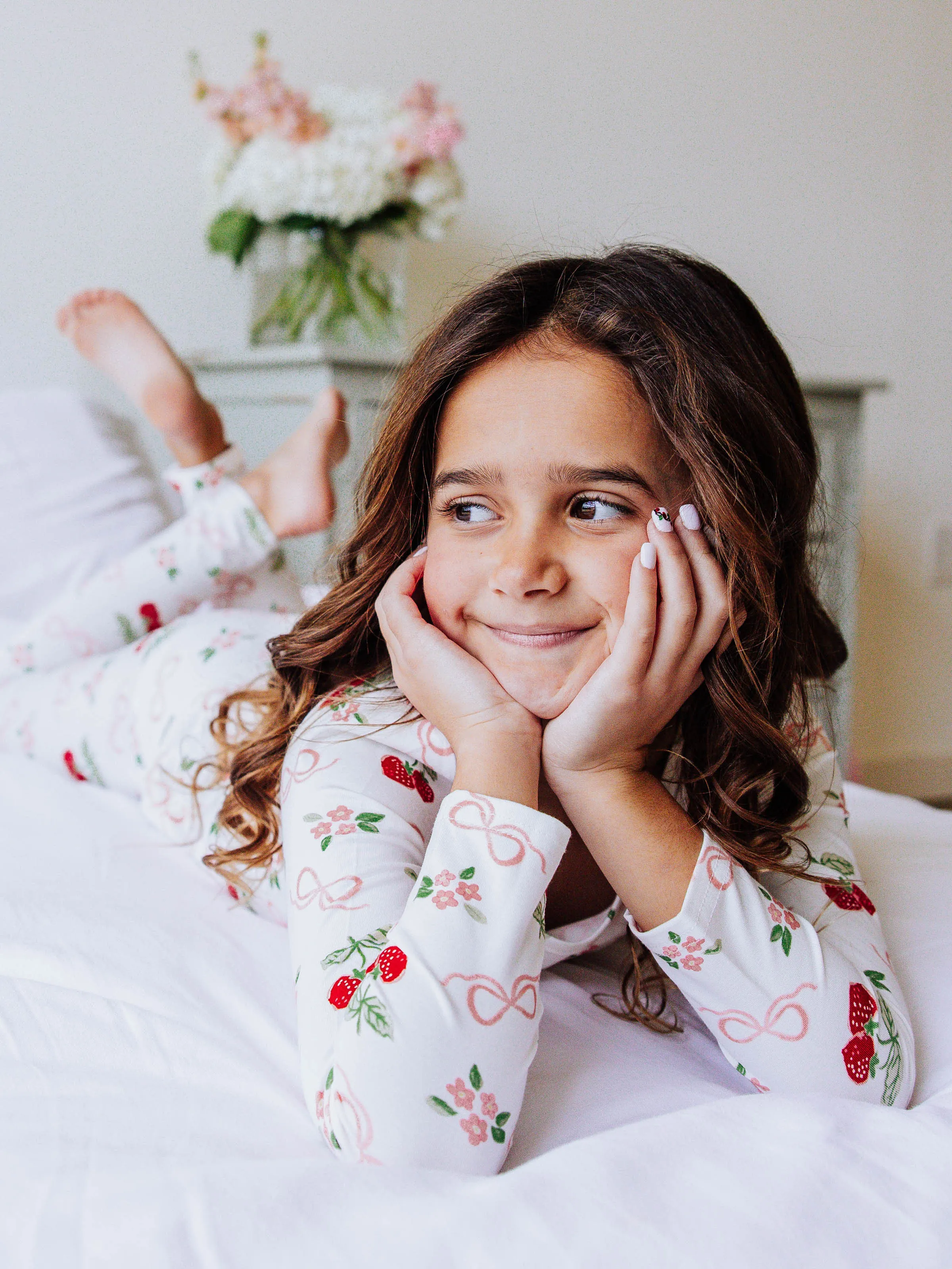 Cloud Fitted Pajamas - Sweet Berry Bows