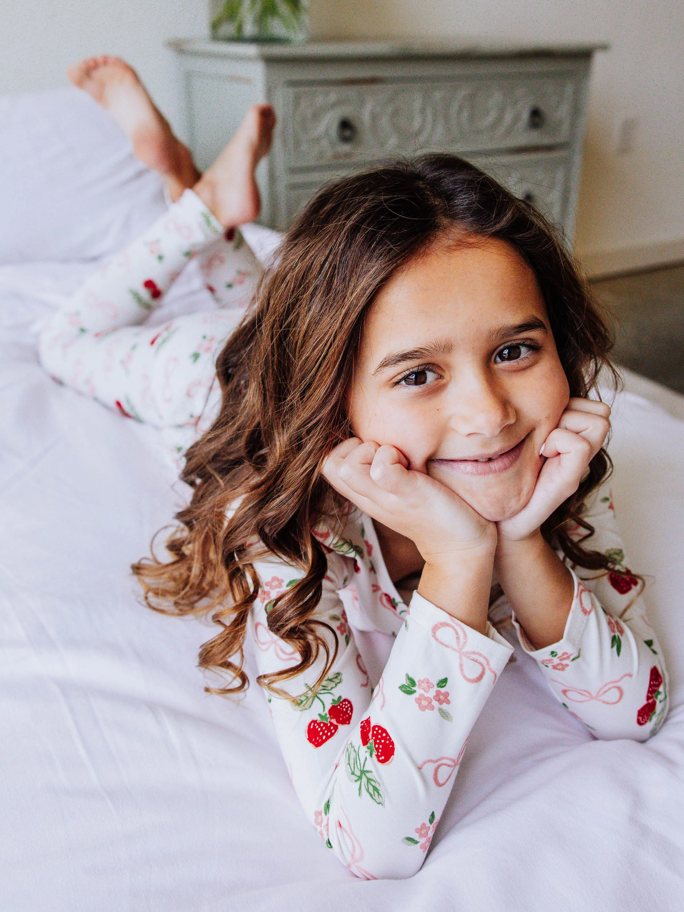 Cloud Fitted Pajamas - Sweet Berry Bows