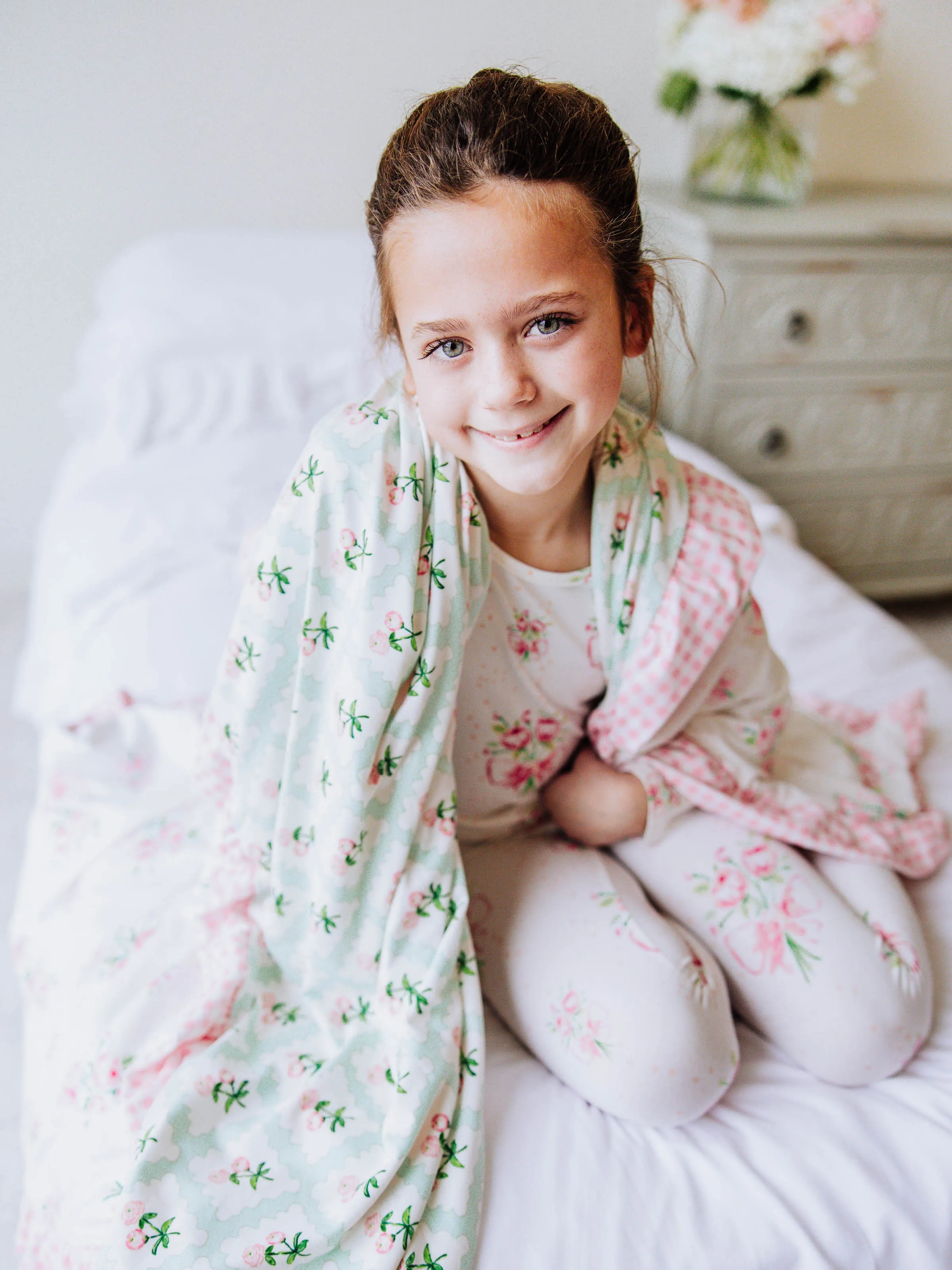 Cloud Fitted Pajamas - Sweetheart Bouquet