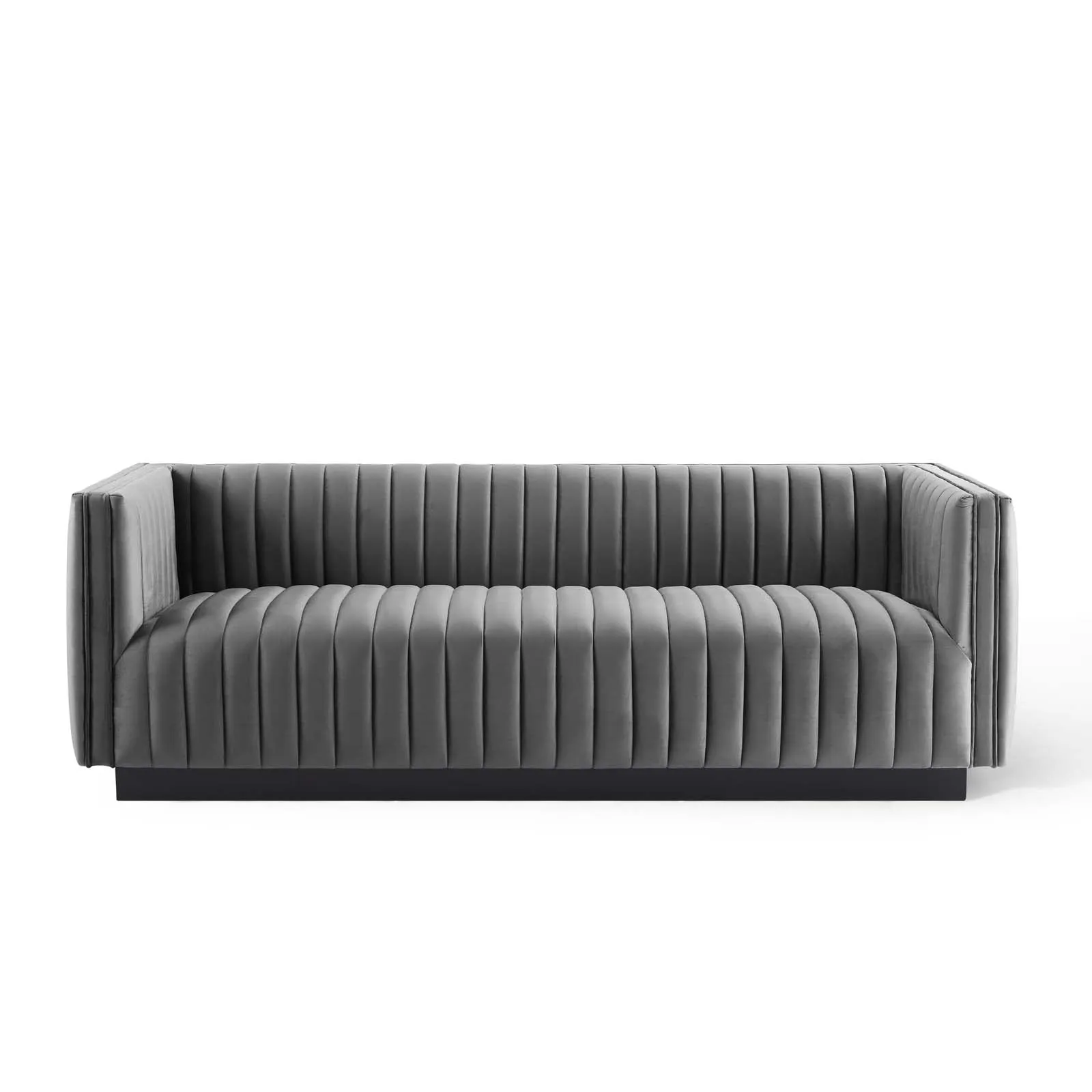 Conjure Channel Tufted Velvet Sofa