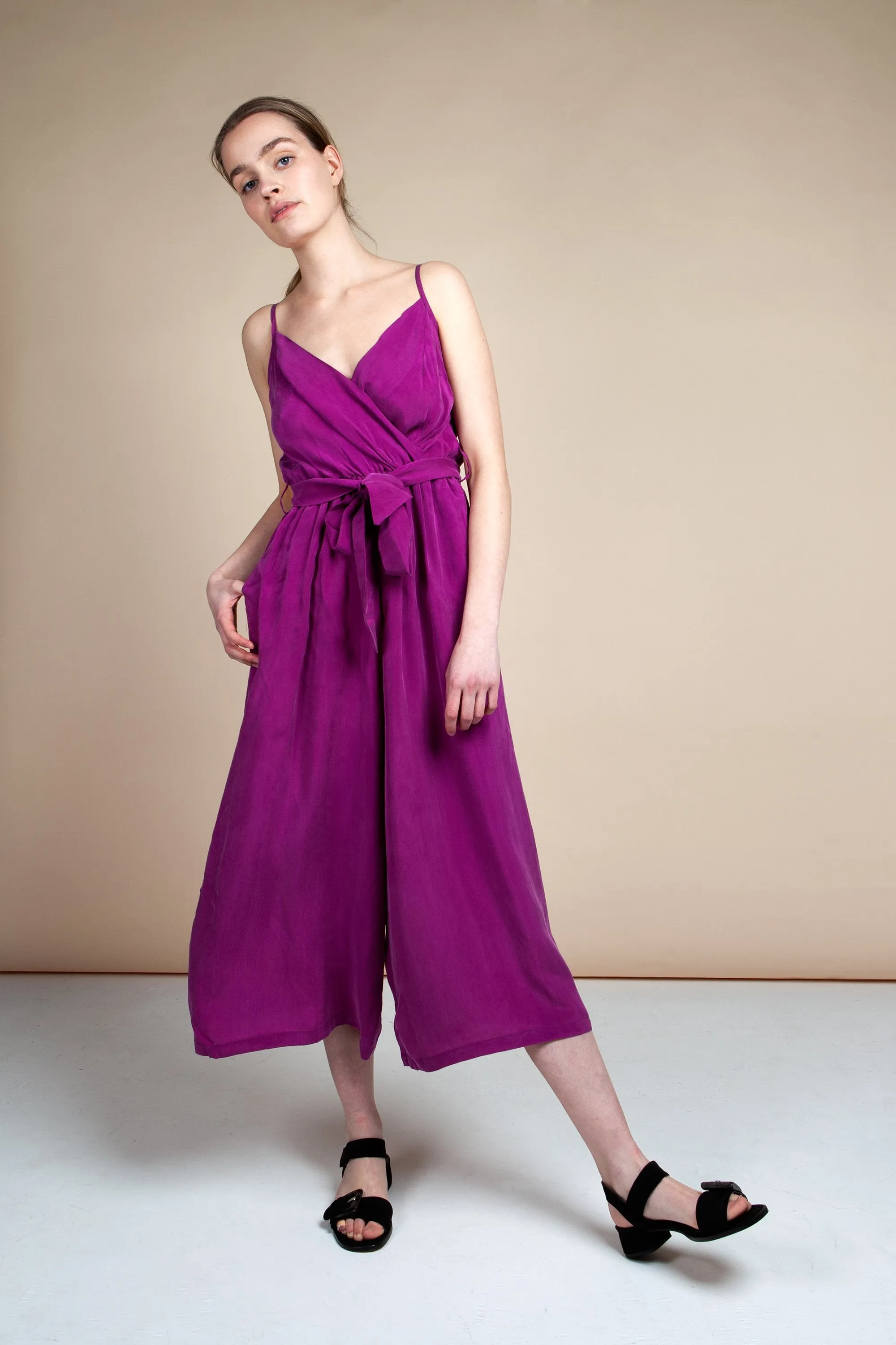 culotte jumpsuit bold cassis