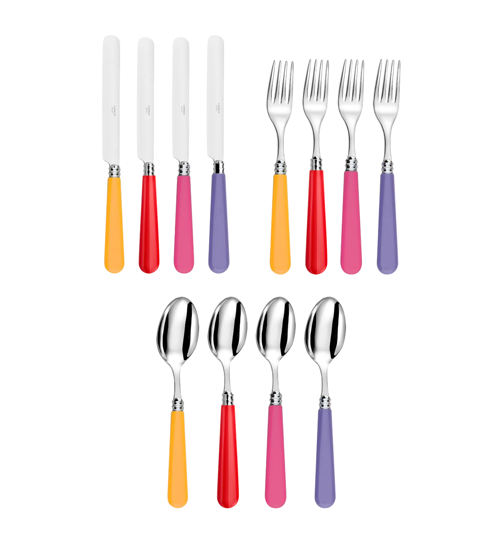 Cutlery Set 12 Pieces - Bright Multicolour