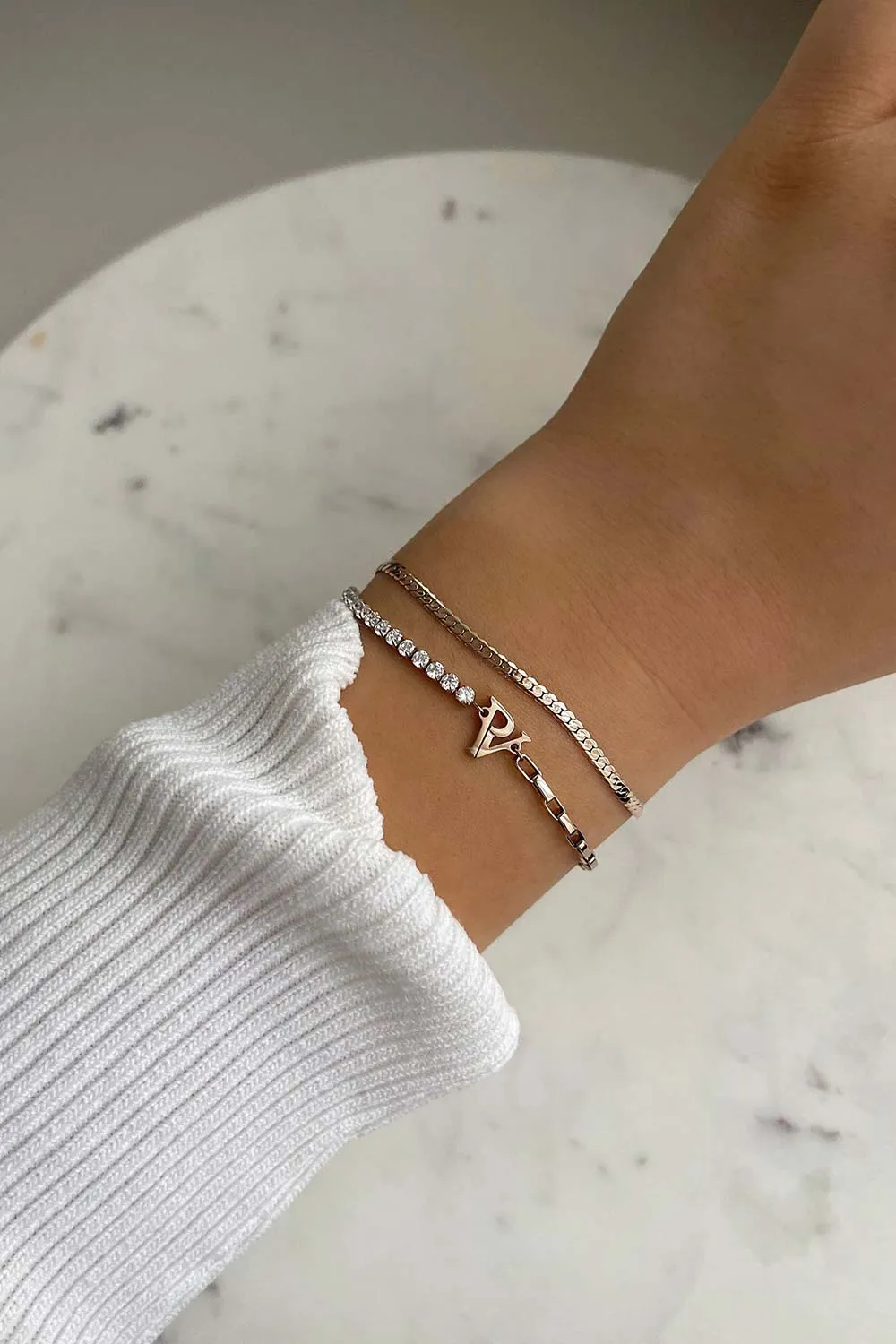 Delicate Sleek Bracelet Champagne