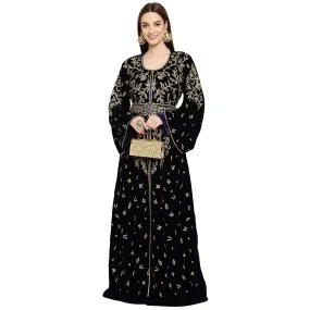 Designer Velvet Kaftan Wedding Dress