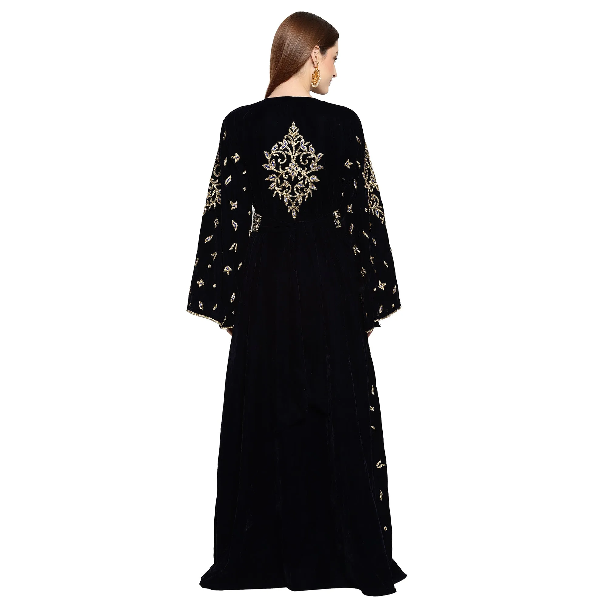 Designer Velvet Kaftan Wedding Dress