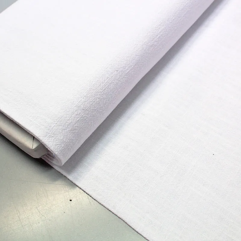 Dressmaking Stonewashed LINEN - Bright White