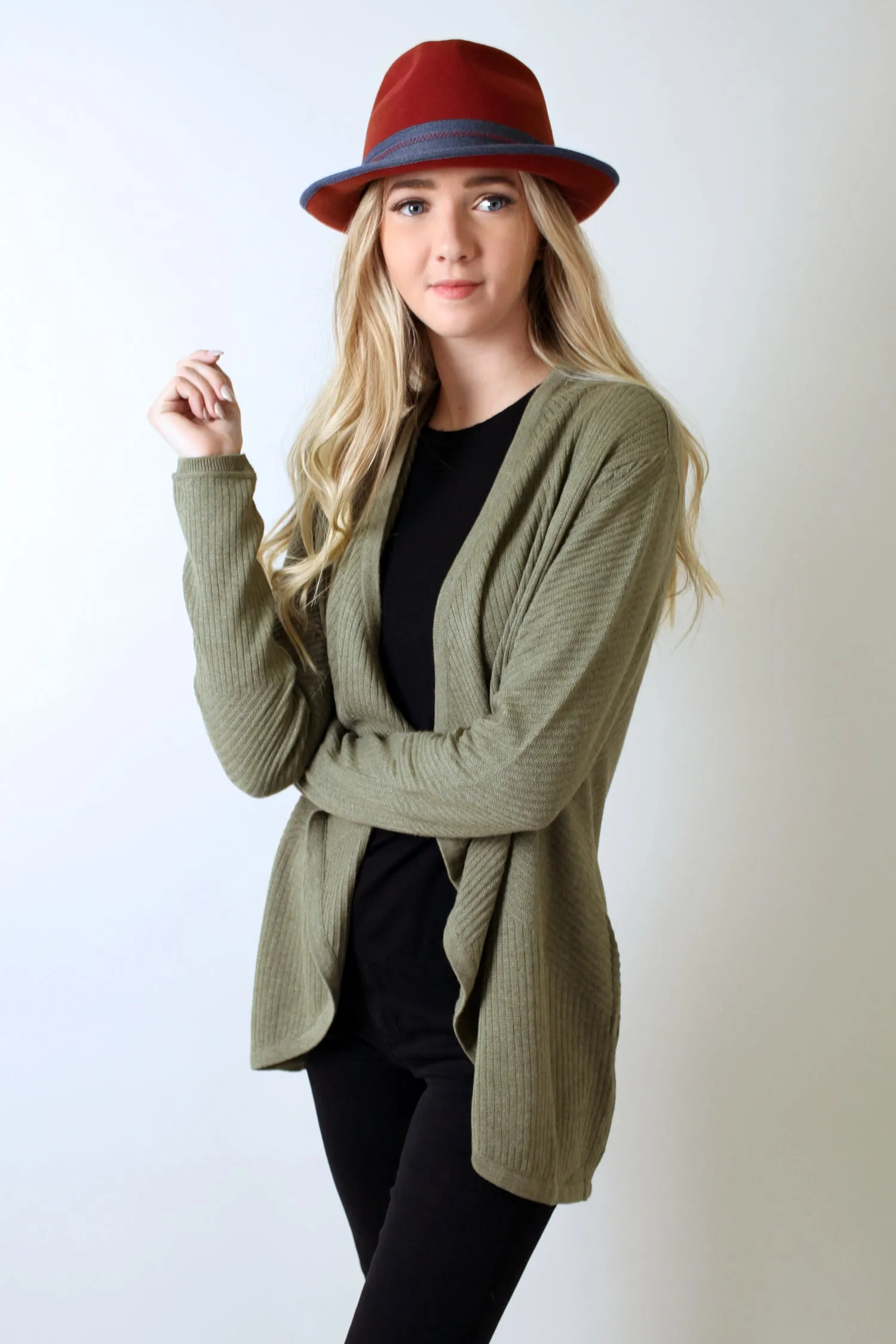 Eco-Chic Waterfall Cardigan Sweater