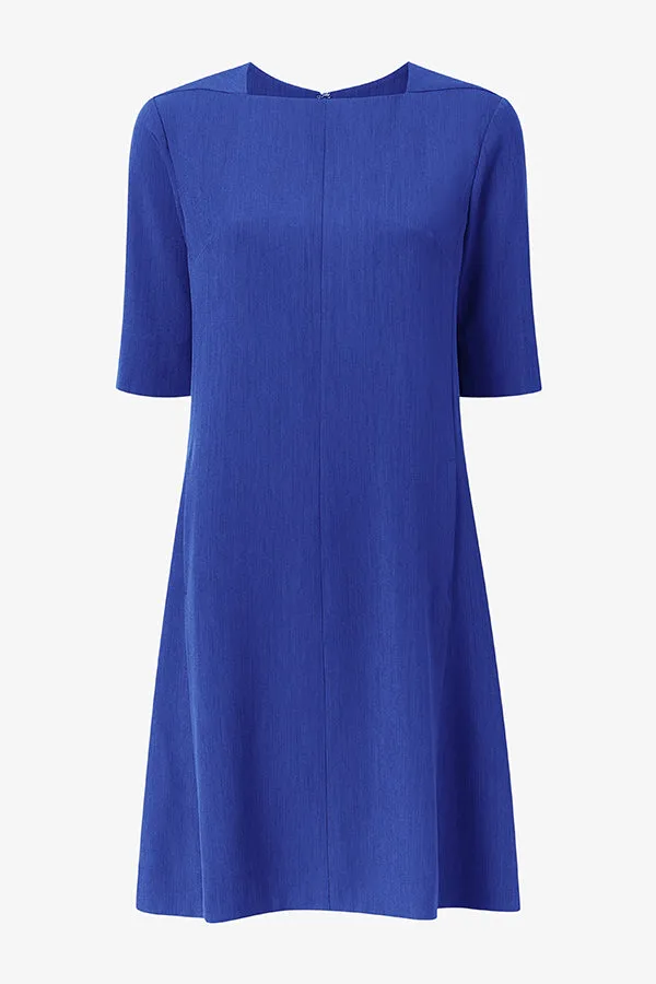 Emily Dress - Recycled WonderTex :: Bright Indigo