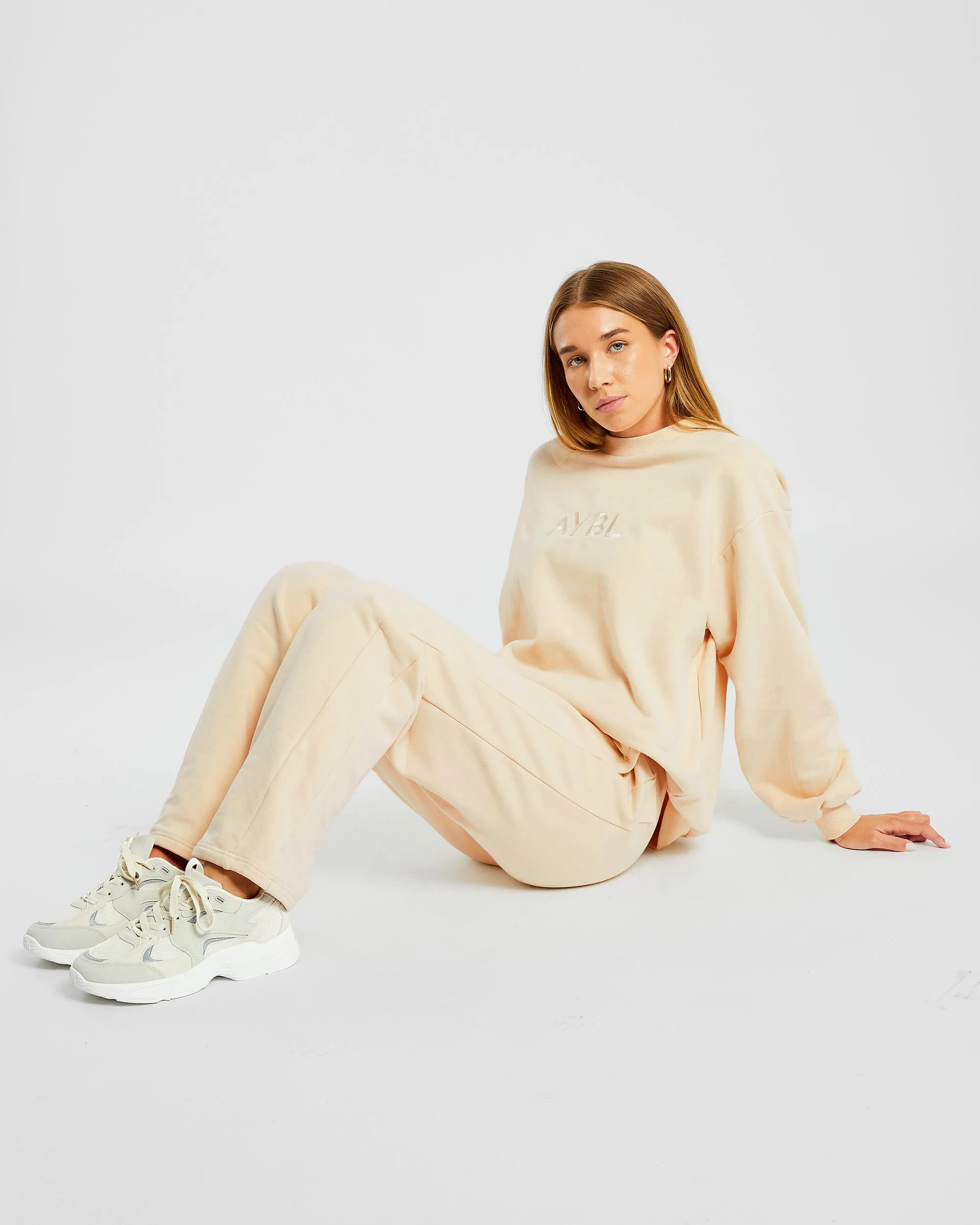 Everyday Relaxed Straight Leg Joggers - Cream