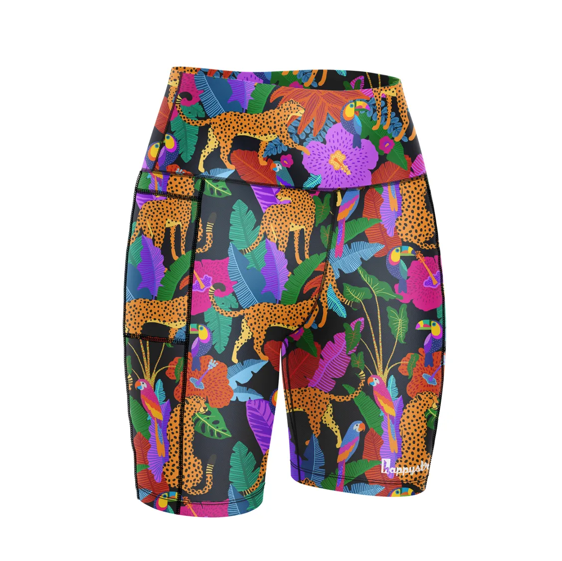 ''Exotic tropic'' fitted shorts