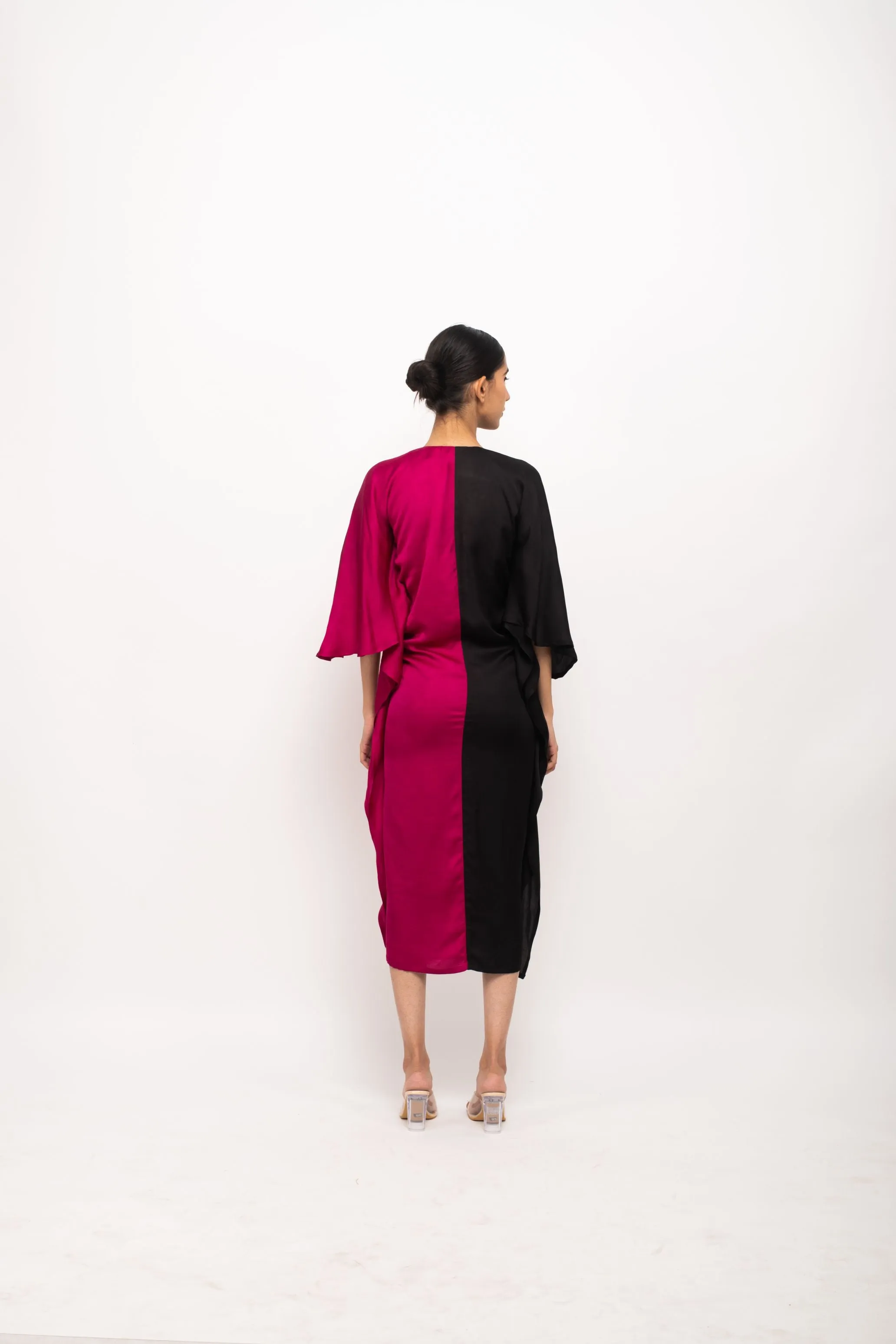 Fitted Kaftan Dress with Rouching Detail