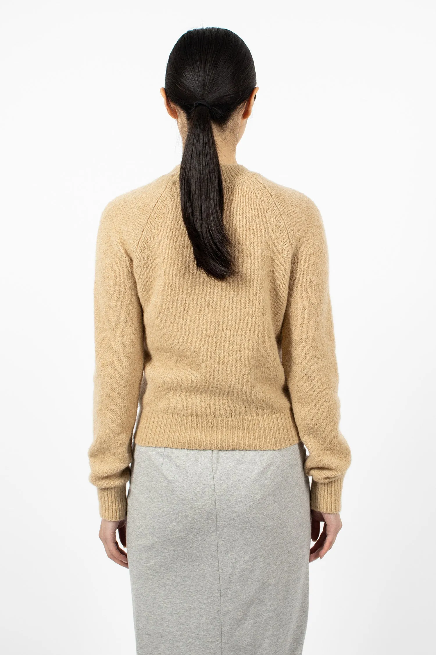 Fitted Knit Sweater Natural