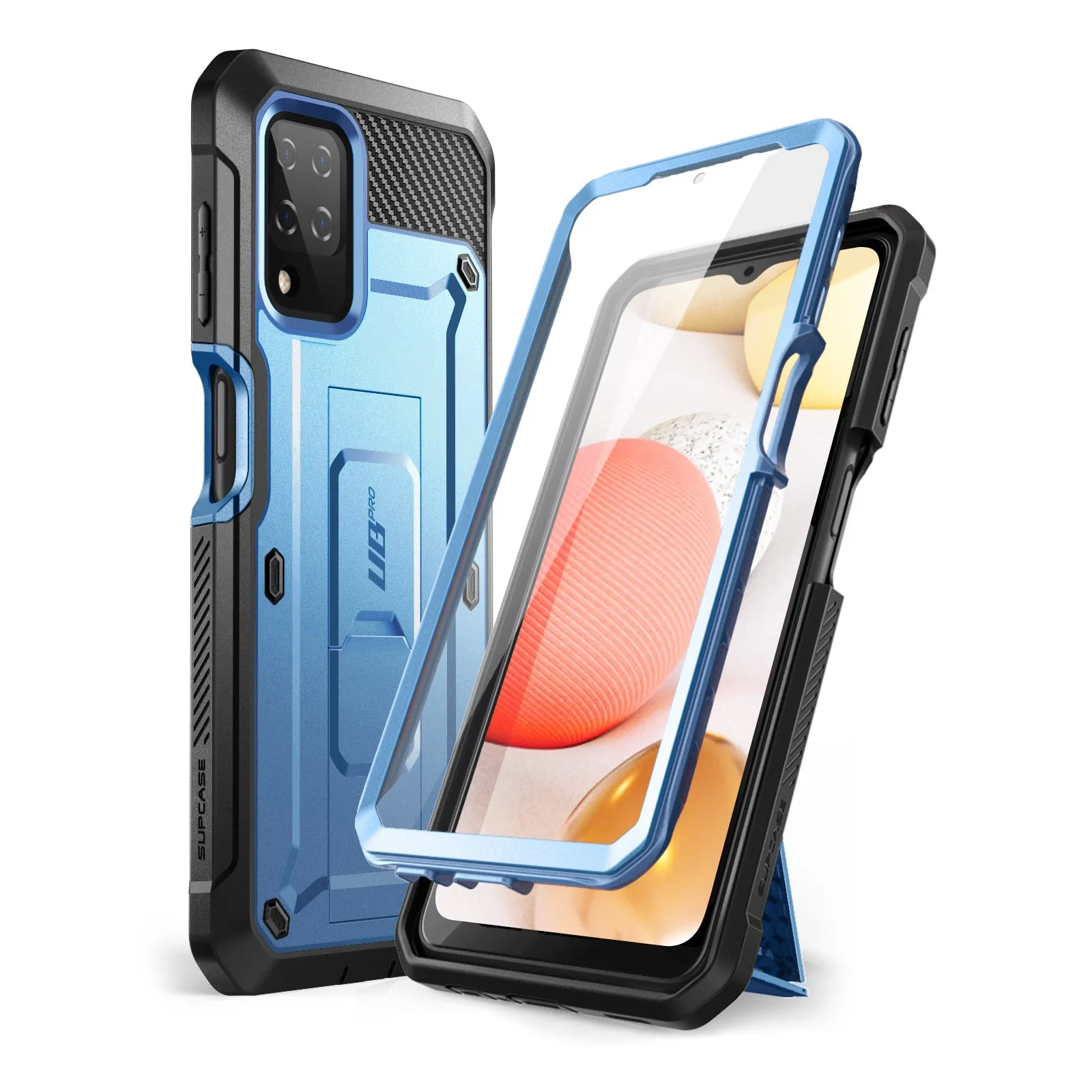 Galaxy A12 Unicorn Beetle Pro Rugged Holster Case-Metallic Blue