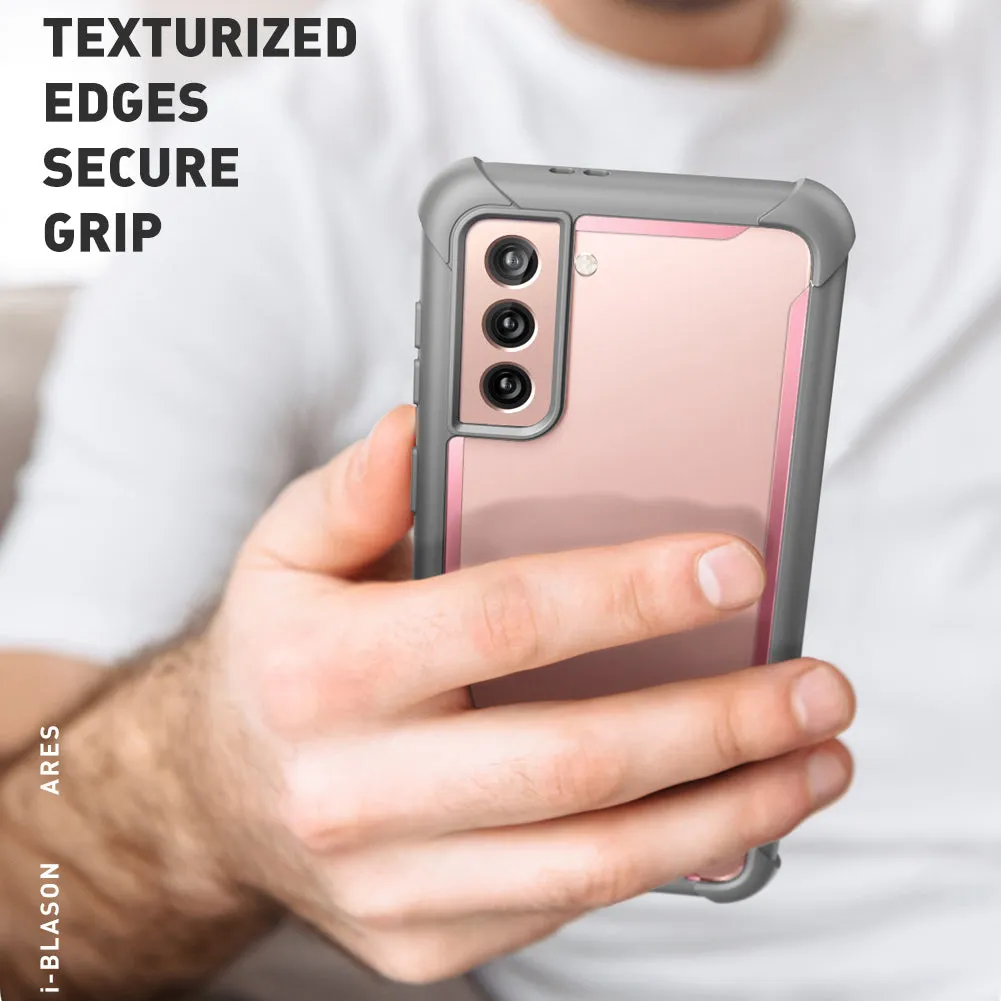 Galaxy S21 Ares Clear Rugged Case - Pink