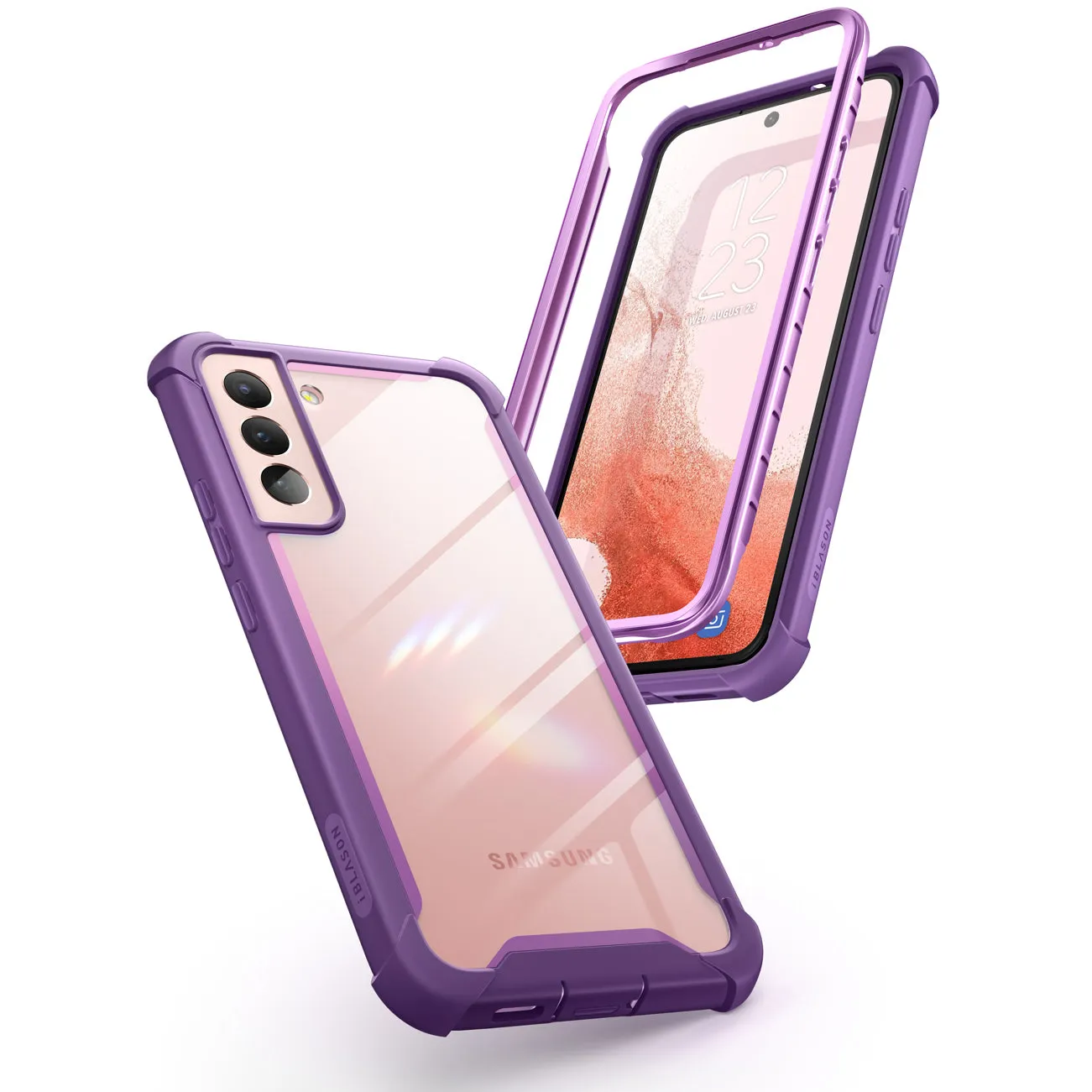 Galaxy S22 Ares Clear Rugged Case -  Purple