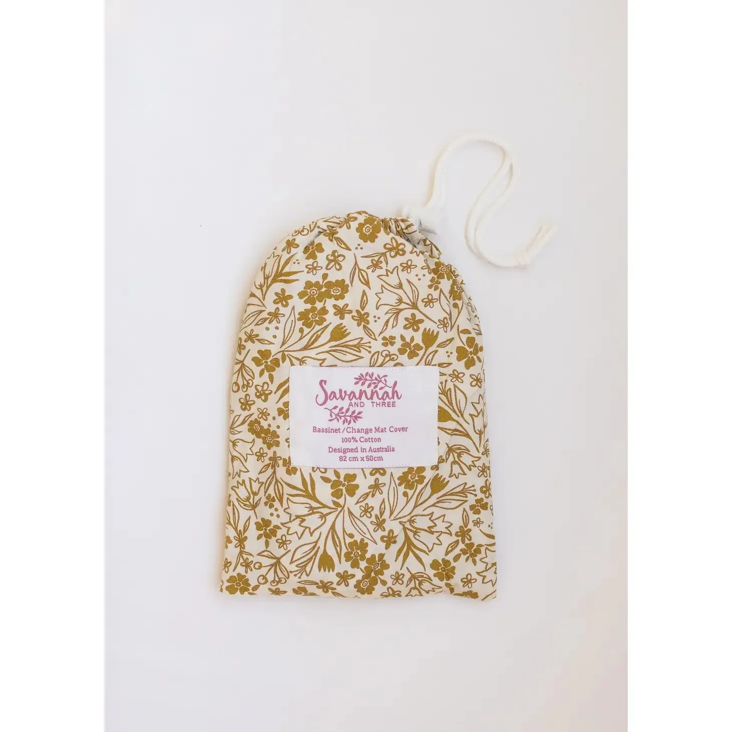 Gold Vine Fitted Cot Sheet